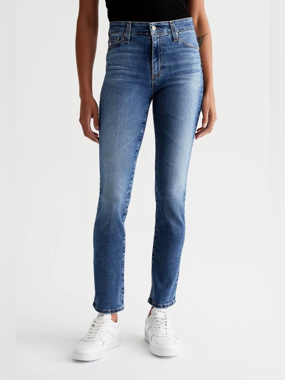 AG Mari High-Rise Slim Straight Jeans